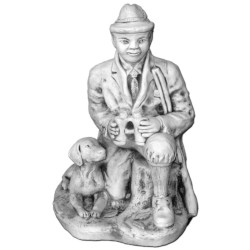 Скульптура Охотник с собакой