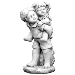 Скульптура современная Мальчик несёт девочку