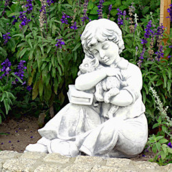 Скульптура Мальчик с котенком