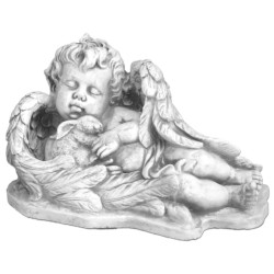 Скульптура Ангелочек с кроликом