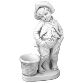 Скульптура Мальчик с цветочным горшком
