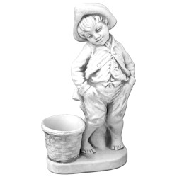 Скульптура Мальчик с цветочным горшком