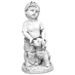Скульптура Мальчик с собакой