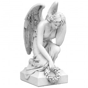 Скульптура Ангел скорбящий Девушка с венком