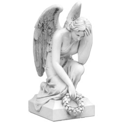Скульптура Ангел скорбящий Девушка с венком