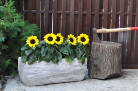 Вазон современный Полено