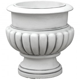 Вазон классический, круглый с рёбрами, на ножке