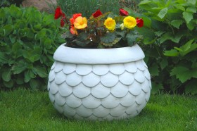 Вазон современный круглый