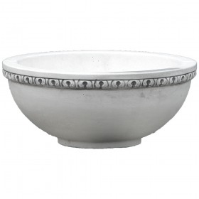 Вазон современный, круглый с ободком