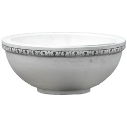 Вазон современный, круглый с ободком