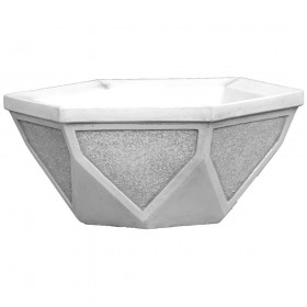 Вазон современный, шестиугольный