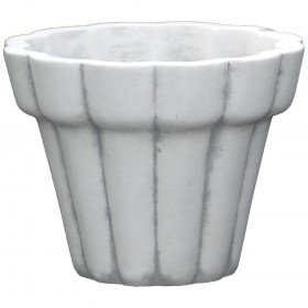 Вазон современный, круглый, ребристый