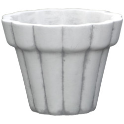 Вазон современный, круглый, ребристый