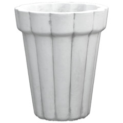 Вазон современный, круглый, ребристый