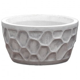 Вазон современный, круглый с сотами