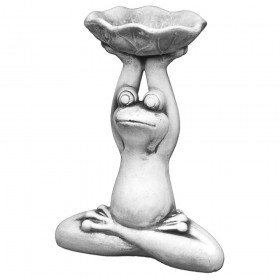 Скульптура Лягушка с чашей декоративная