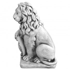 Скульптура  Лев со щитом сидит левый