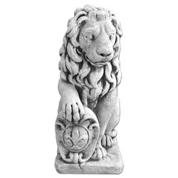 Скульптура  Лев со щитом сидит левый