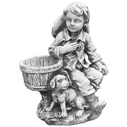 Скульптура Мальчик с собакой