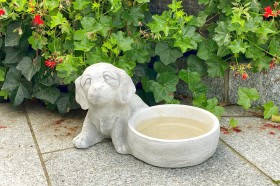 Скульптура Щенок с миской