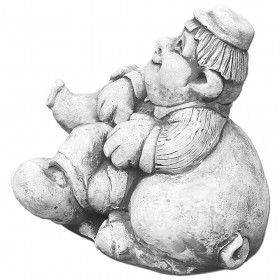 Скульптура декоративная Фермер с поросенком