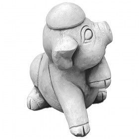 Скульптура декоративная Поросенок в кепке