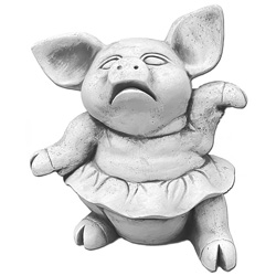 Скульптура декоративная Поросенок в юбочке,