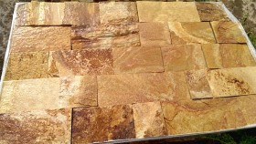 Плитка из Златолита, желтая, ширина 50 мм, толщина 20 мм