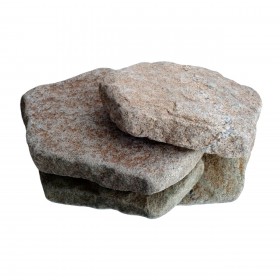 Галтованный плитняк Гранит Режевской 40-60 мм