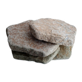 Галтованный плитняк Гранит Режевской 40-60 мм