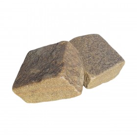 Галтованная брусчатка из Песчаника, серо-зеленая, размеры 100-100 мм, толщина 50 мм