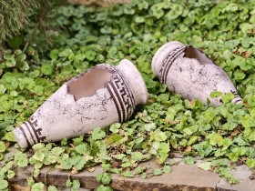 Амфора острая «Элис» с коричневым принтом