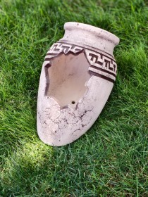 Амфора скошенная «Элис» с коричневым принтом