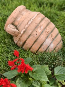 Амфора «Улей» с зеленым принтом