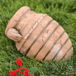 Амфора «Улей» с зеленым принтом