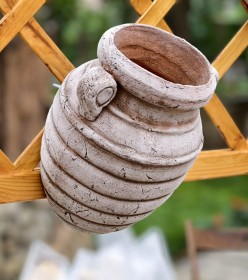 Амфора «Улей» с принтом светлая патина