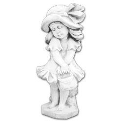 Скульптура классическая Девочка в шляпе и с сумочкой