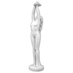 Скульптура  классическая Девушка держит лилию над головой