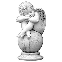 Скульптура классическая Ангел на шаре спящий