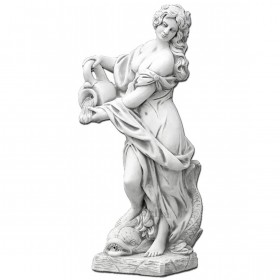 Скульптура античная Девушка с кувшином и рыбой