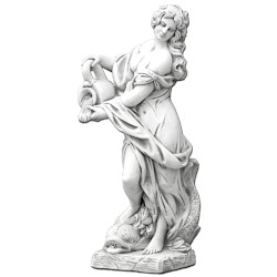 Скульптура античная Девушка с кувшином и рыбой