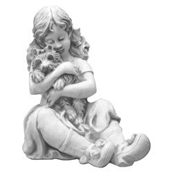 Скульптура Девочка с собакой