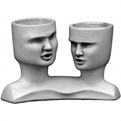 Вазон современный Головы - мужская и женская