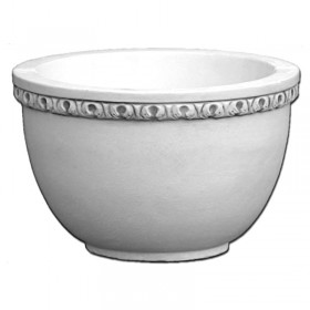 Вазон современный, круглый с ободком