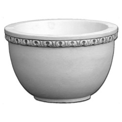 Вазон современный, круглый с ободком