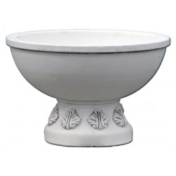 Вазон классический, круглый на ножке с орнаментом