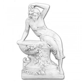 Скульптура античная Девушка сидит на вазе