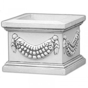 Вазон классический квадратный с орнаментом