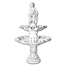 Фонтан классический Мальчик с рыбой, 2 чаши