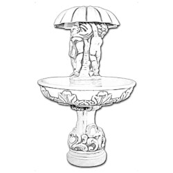 Фонтан античный Дети под зонтом